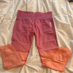 Gymshark Gradient Leggings - Pink and Orange